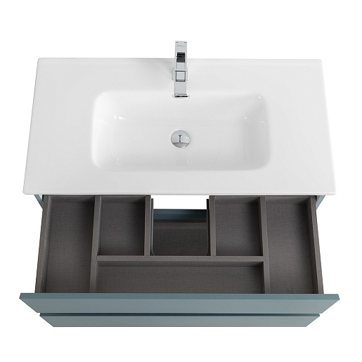 BelBagno Тумба под раковину Kraft 80 подвесная Голубой матовый – фотография-8